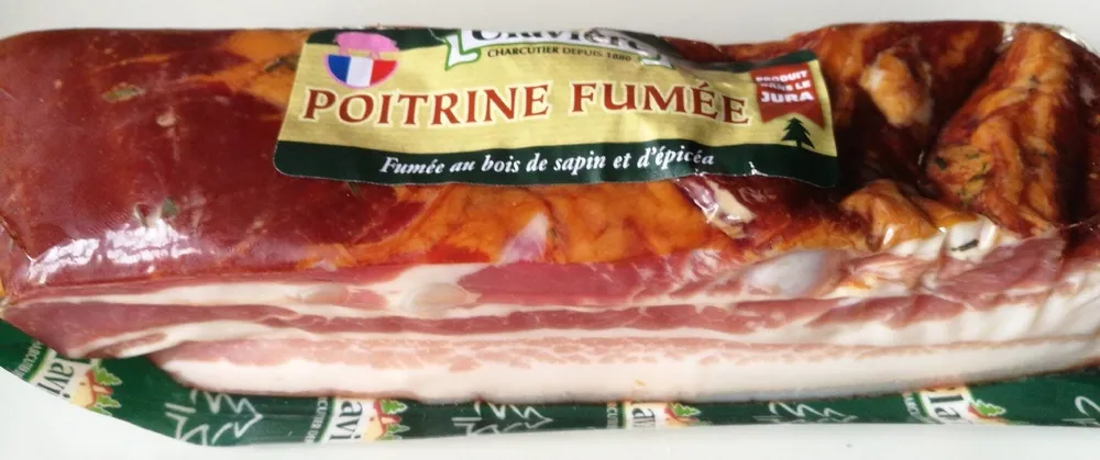 Poitrine de porc fumée 350g.