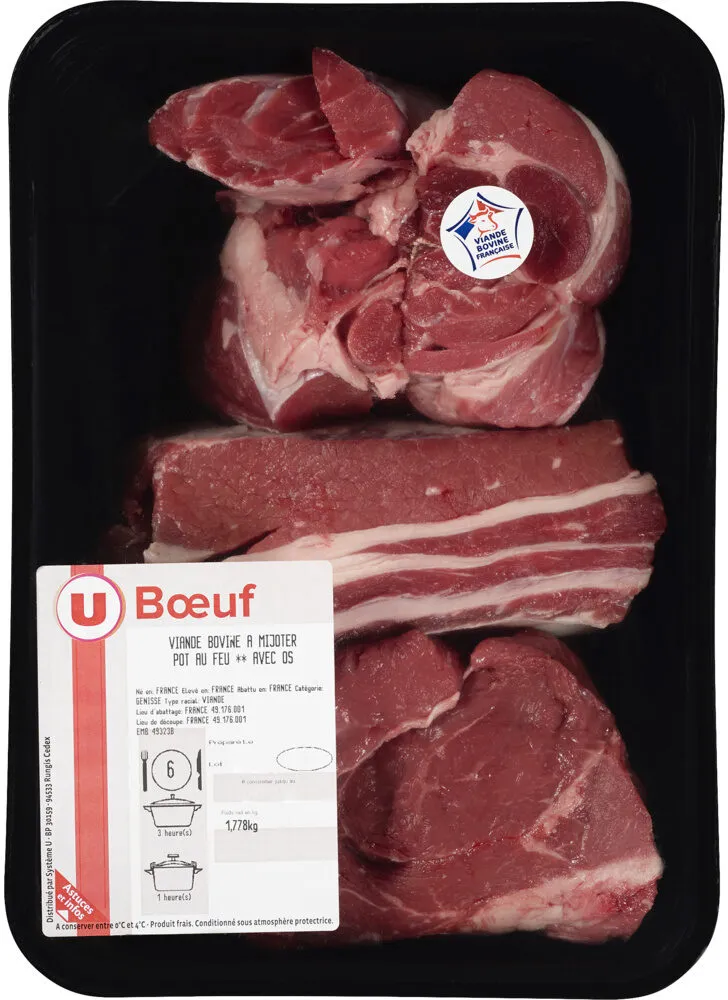 Viande bovine - Pot au feu ** Genisse, avec os, Nouvelle agriculture