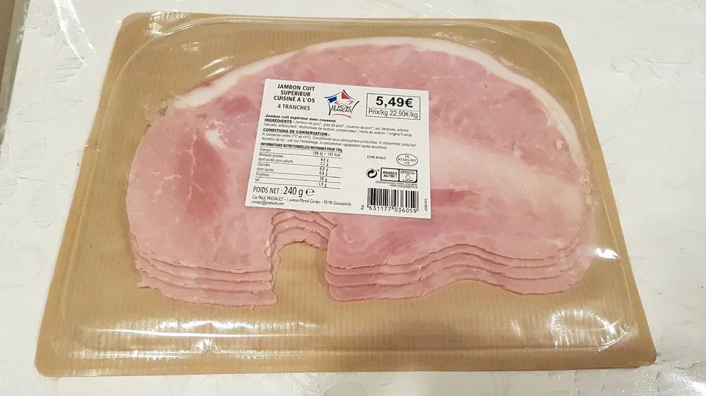 Jambon Cuit Supérieur Cuisiné à l'Os