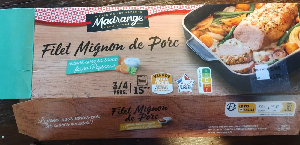Filet mignon de porc sauce motarde a l'ancienne
