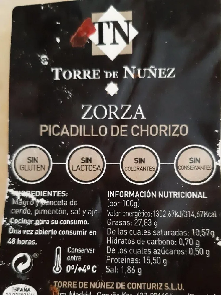 Zorza picadillo de chorizo