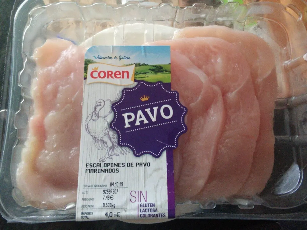 Escalopines de Pavo