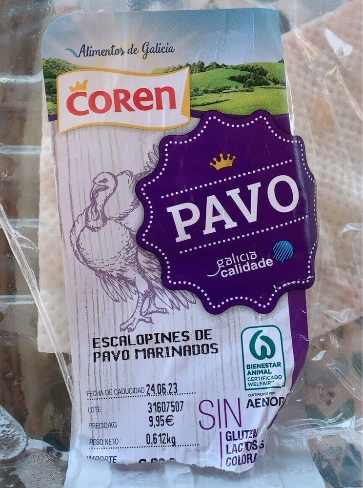 Escalopines de pabo marinados