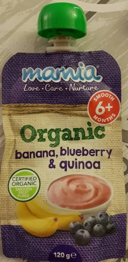 Organic banana, blueberry & quinoa