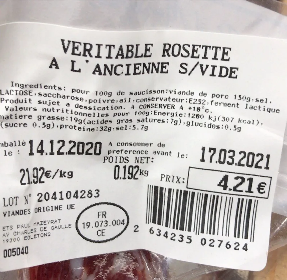 Veritable rosette a l’ancienne