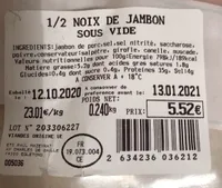 1/2 noix de jambon