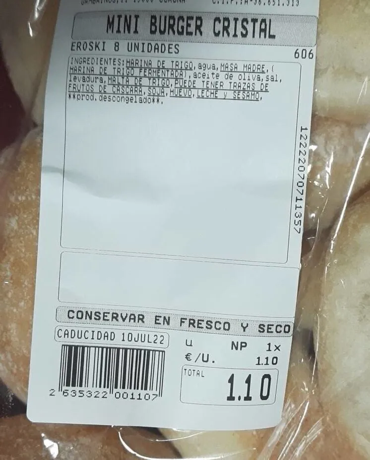 Mimi burguer cristal