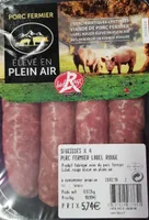 Saucisses x4 porc fermier label rouge