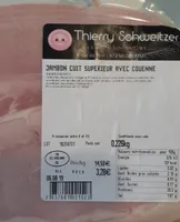 Jambon cuit supérieur avec couenne