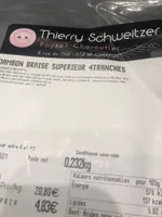 Jambon braise superieur 4 tranches