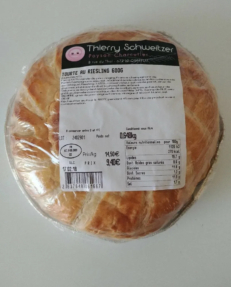 Tourte au riesling