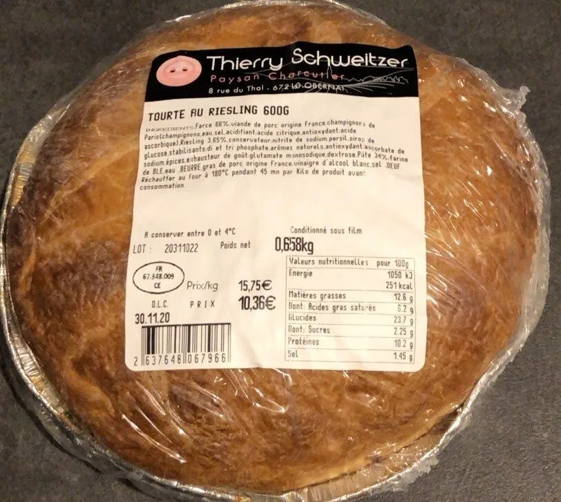 Tourte au Riesling 600g