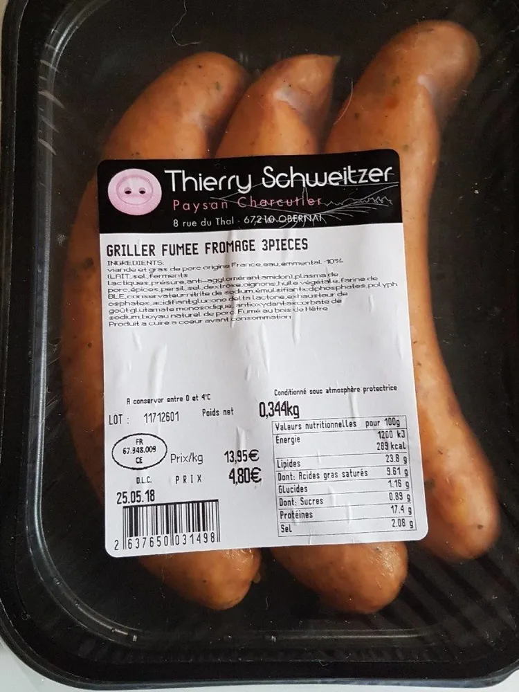 Saucisse fumées fromage