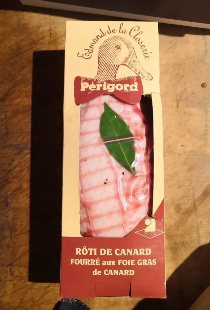 Rôti de canard fourré au foie gras de canard