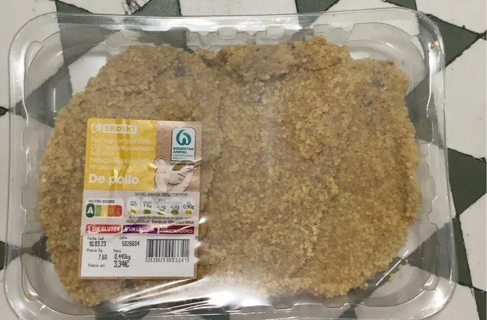 Pechuga empanada de pollo