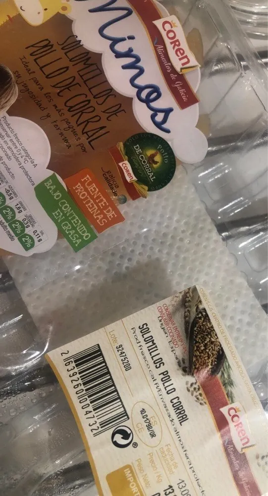 Solomillos de pollo de corral