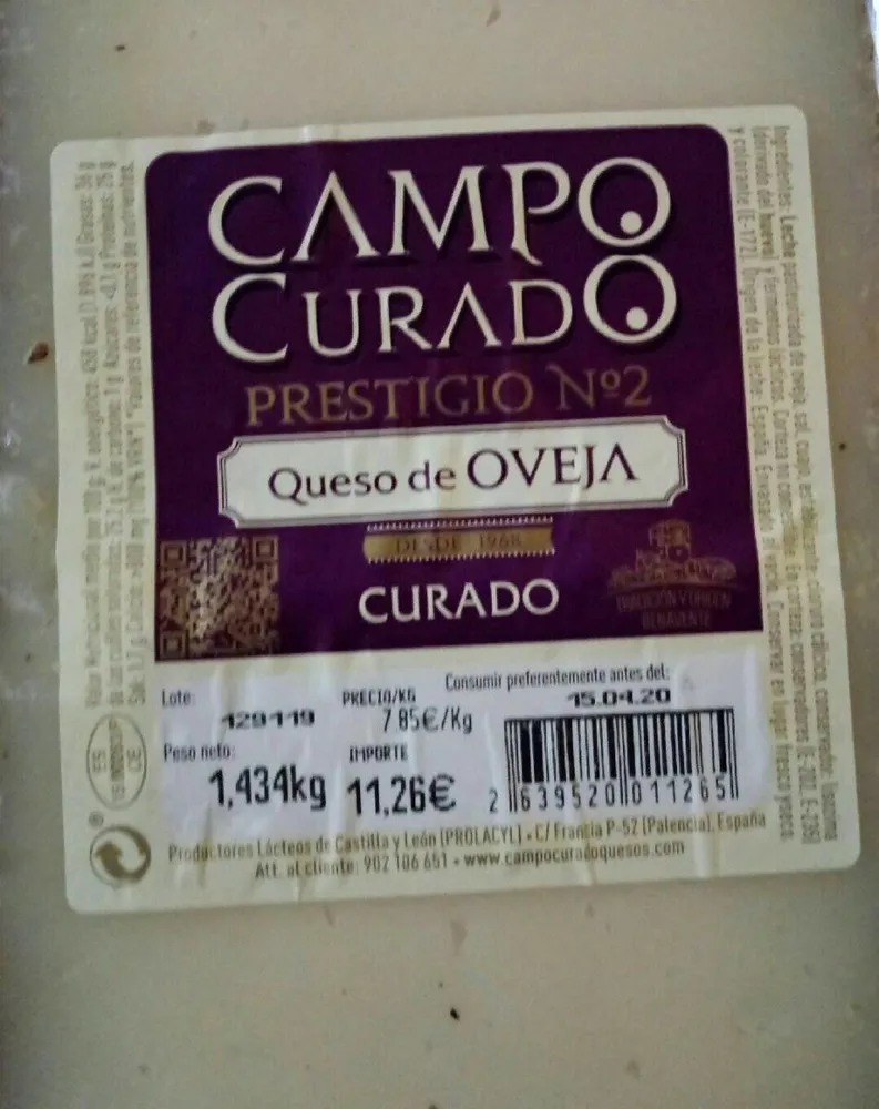 Queso Oveja Curado