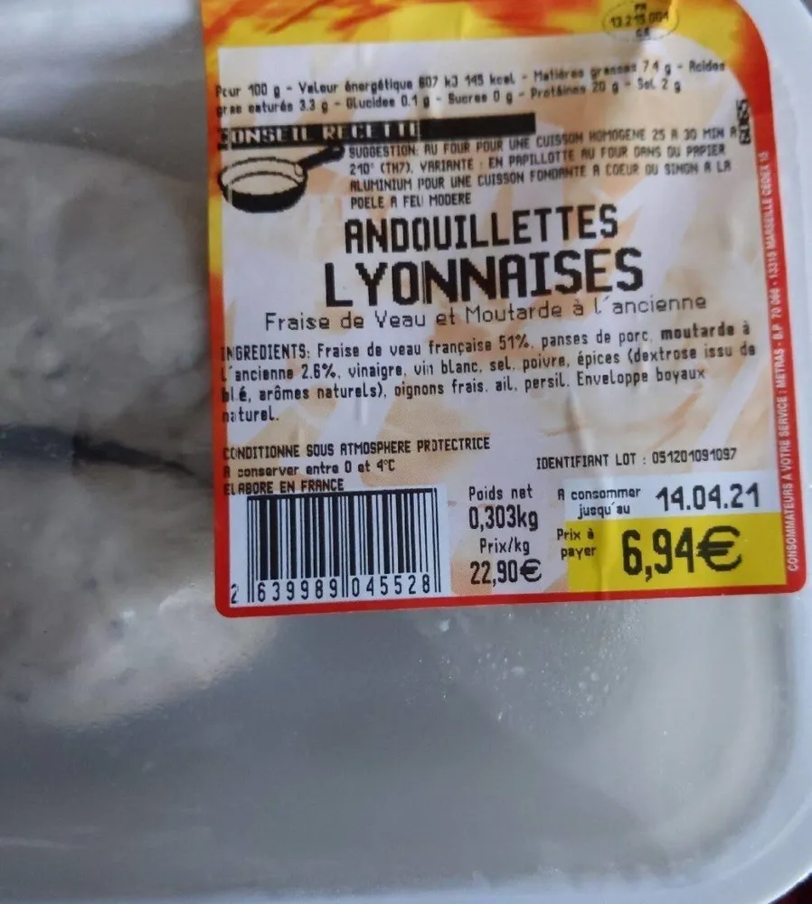 Andouillettes Lyonnaises
