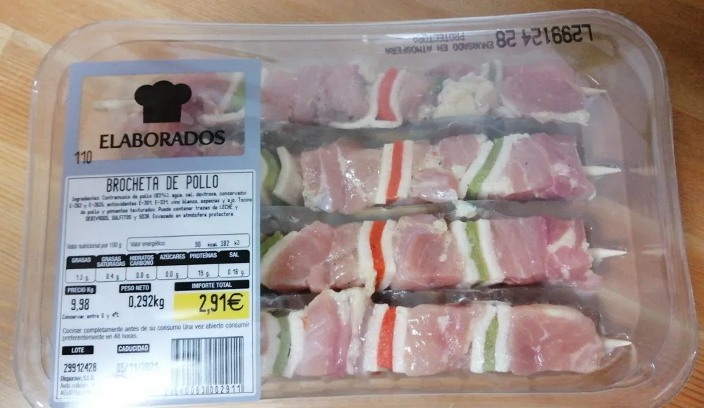 Brocheta de pollo