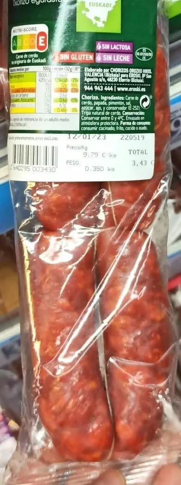Chorizo oreado