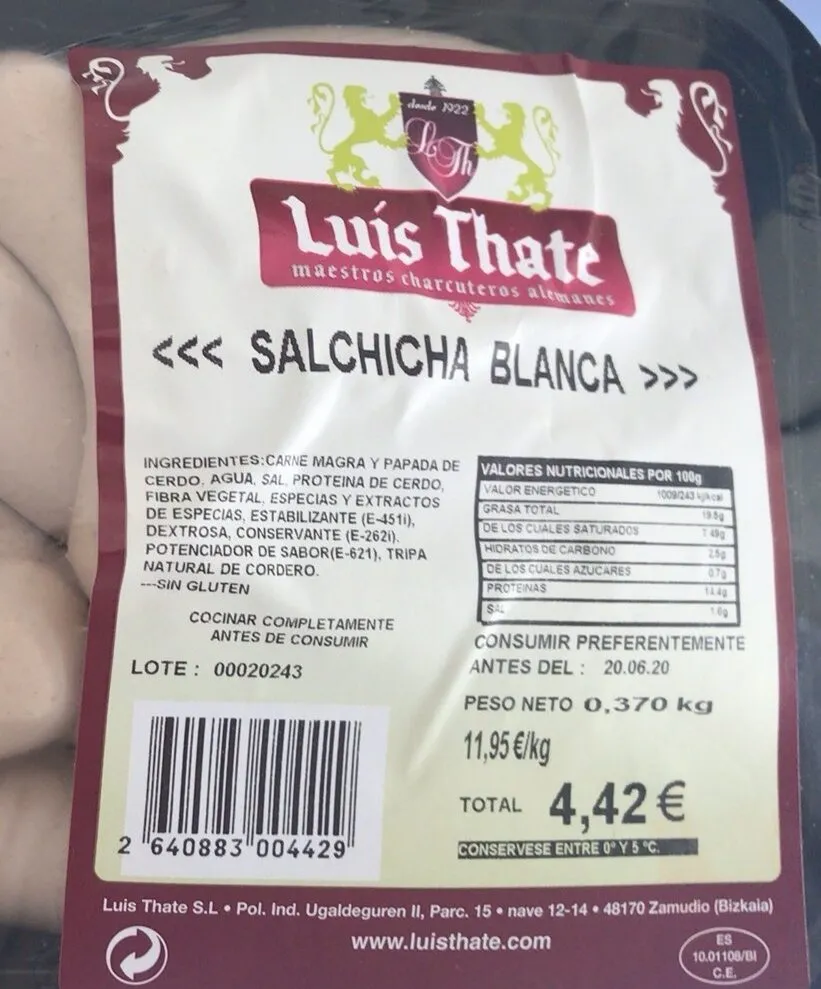 Salchicha blanca