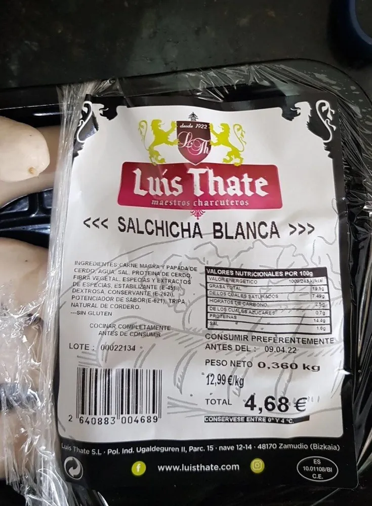 Salchicha blanca