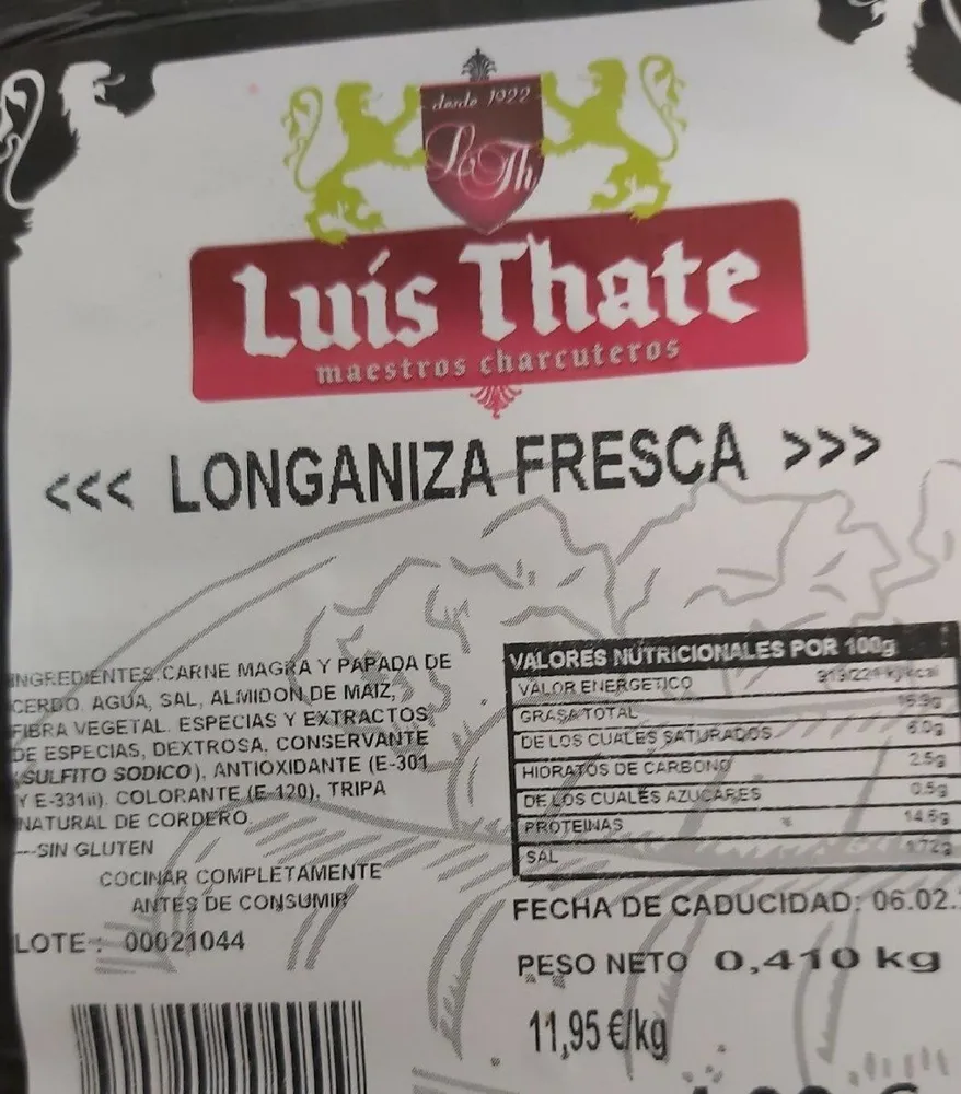 Longaniza fresca