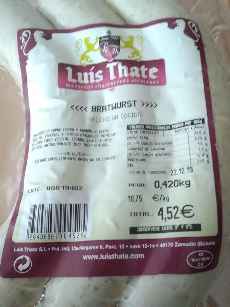 Salchicha Bratwurst