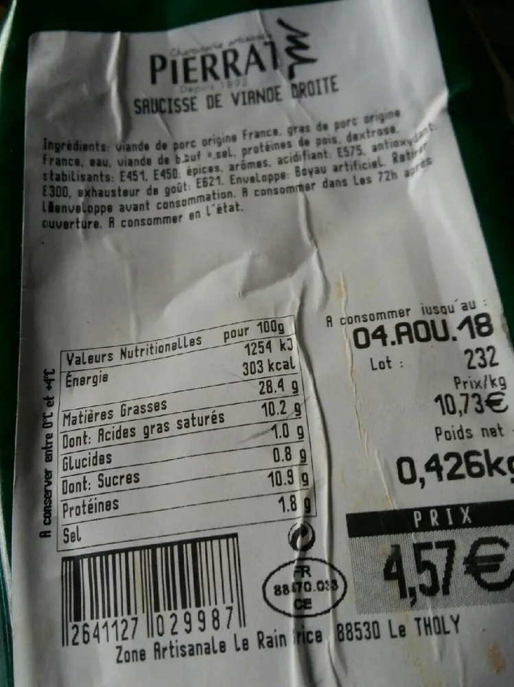 Saucisse de viande