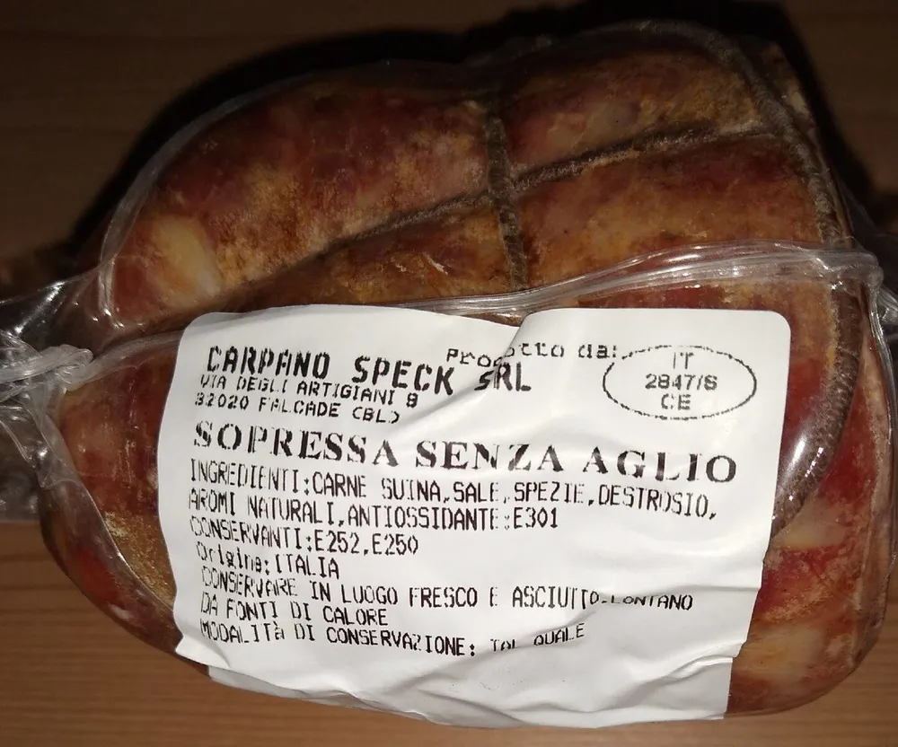 Soppressa senza aglio