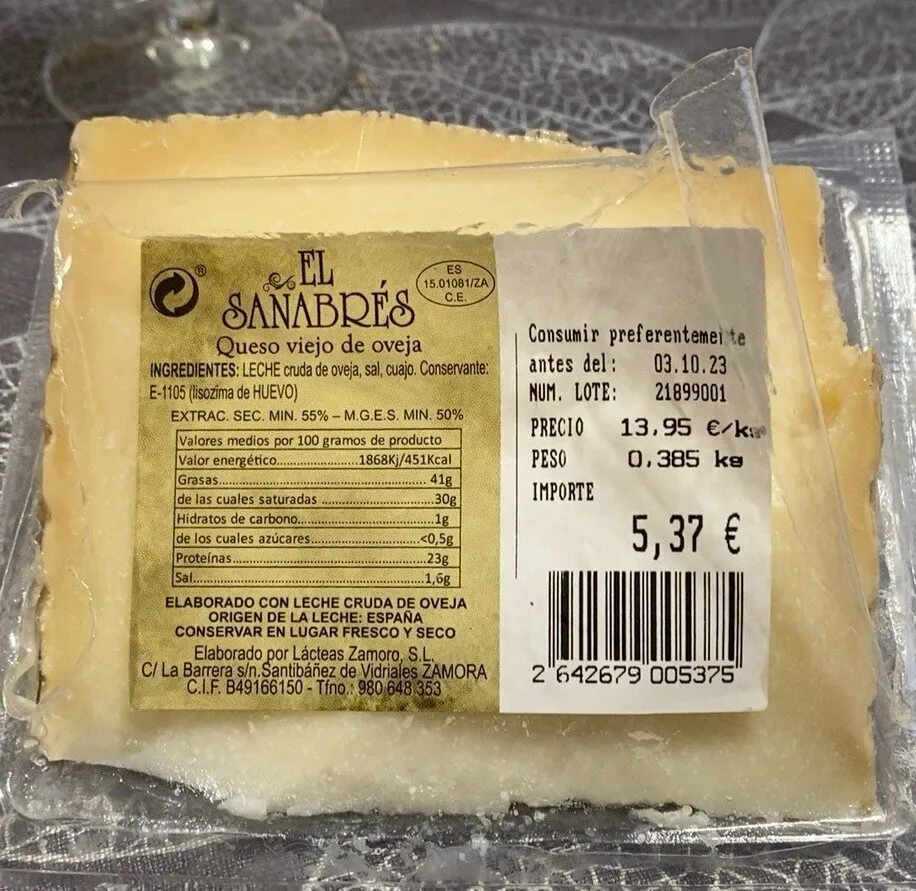 El Sanabrés Queso Viejo de Oveja
