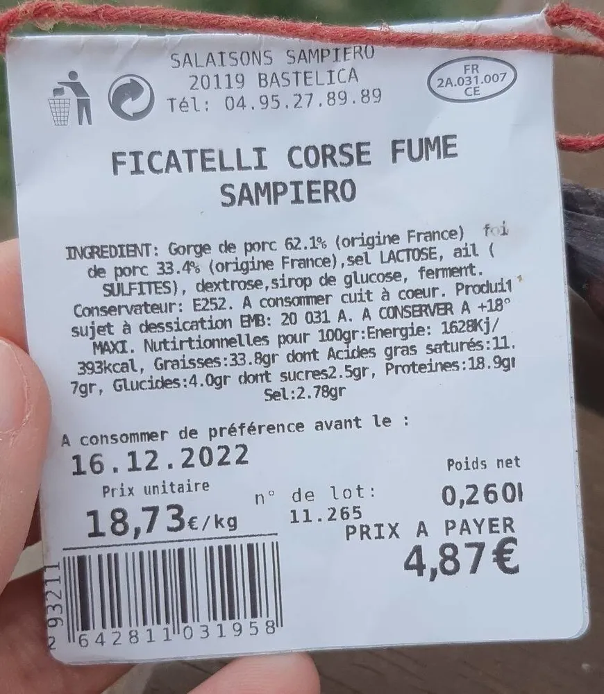 Figatelli corse fume