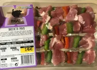 Brocheta de pavo