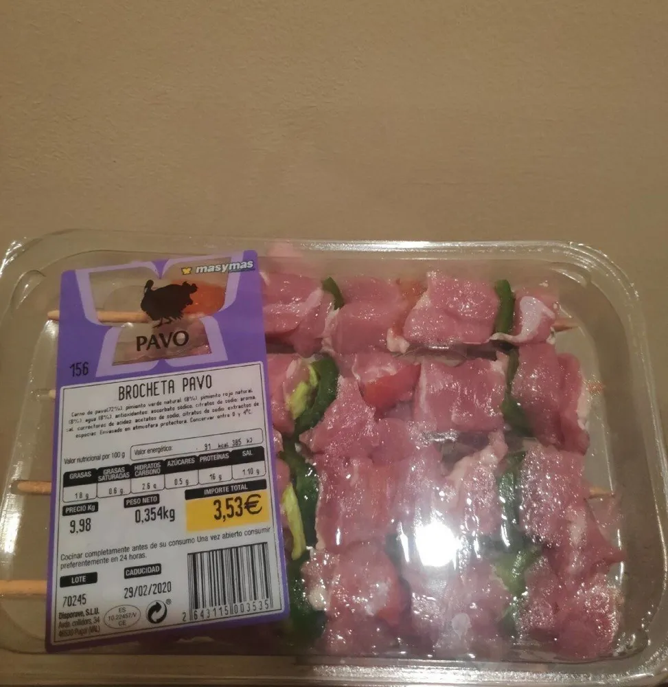 Brocheta Pavo