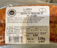 Saucisse de montbeliard