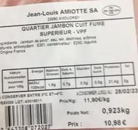 Jambon cuit fume