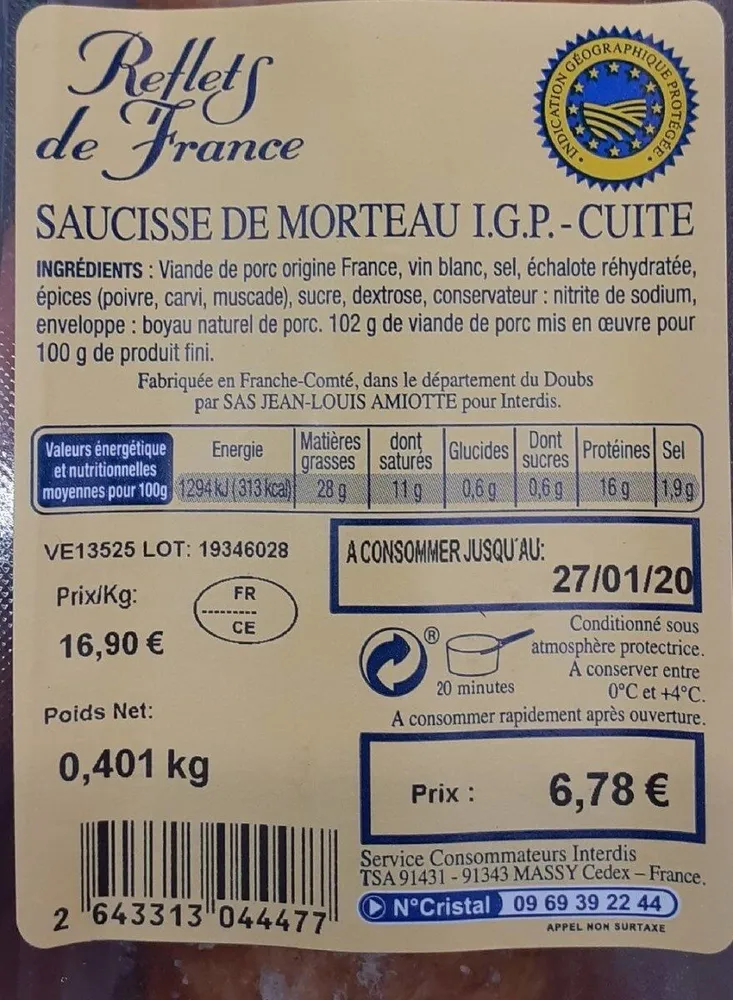 Saucisse de Morteau