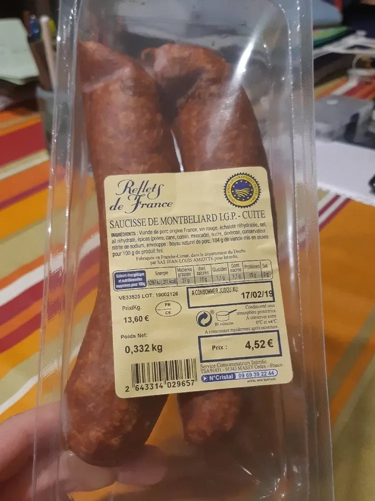 Saucisse de Montbéliard