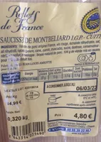 Saucisse de Monbéliard I.G.P. cuite
