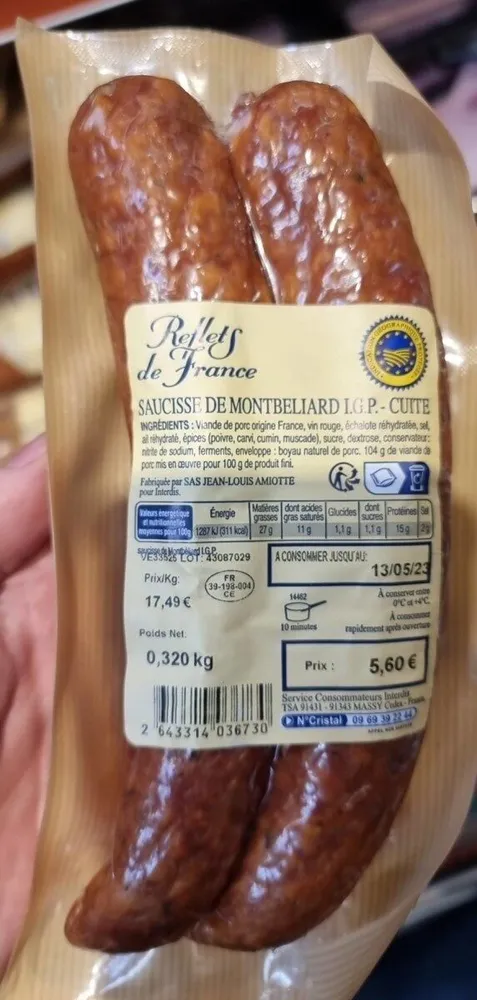 Saucisse de montbelliard