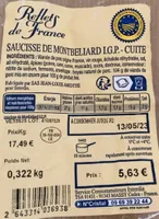 Saucisses de montbeliard igp cuites