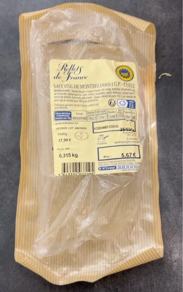 Saucisse de montbeliard