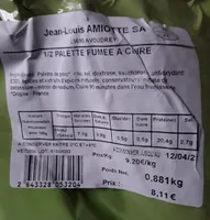 1/2 palette fumée à cuire