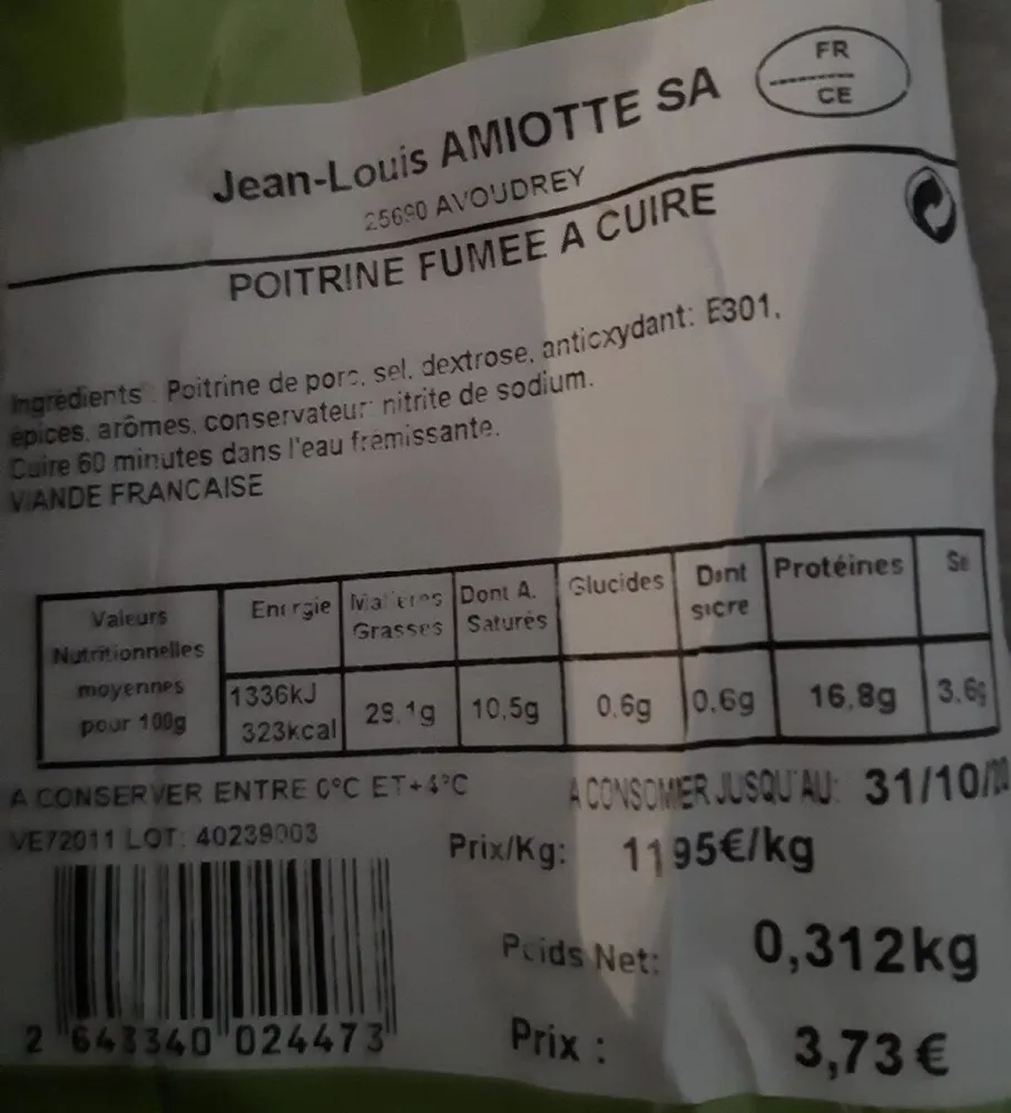 Poitrine fumée