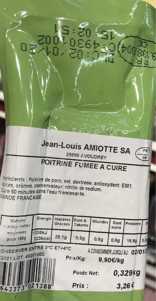 Poitrine fumee JL Amiotte