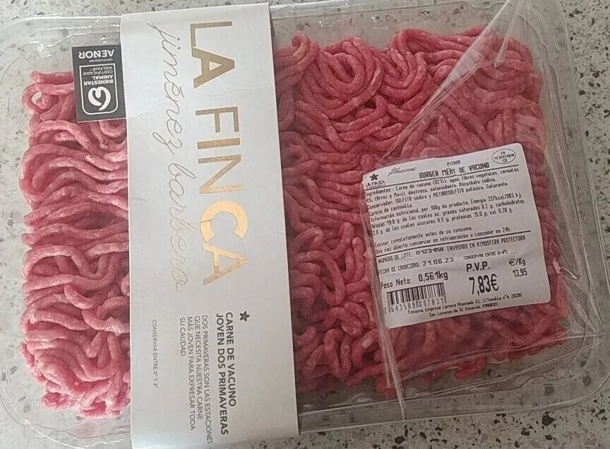 Burguer meat de vacuno