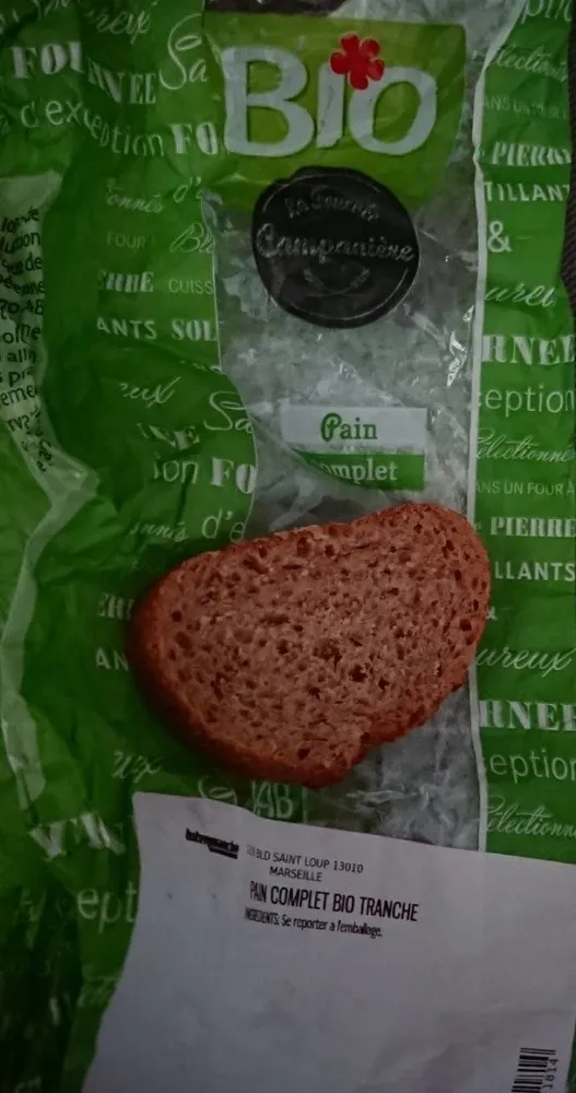 Pain complet bio tranché