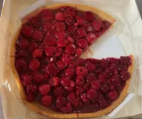 Tarte aux framboises décongelée