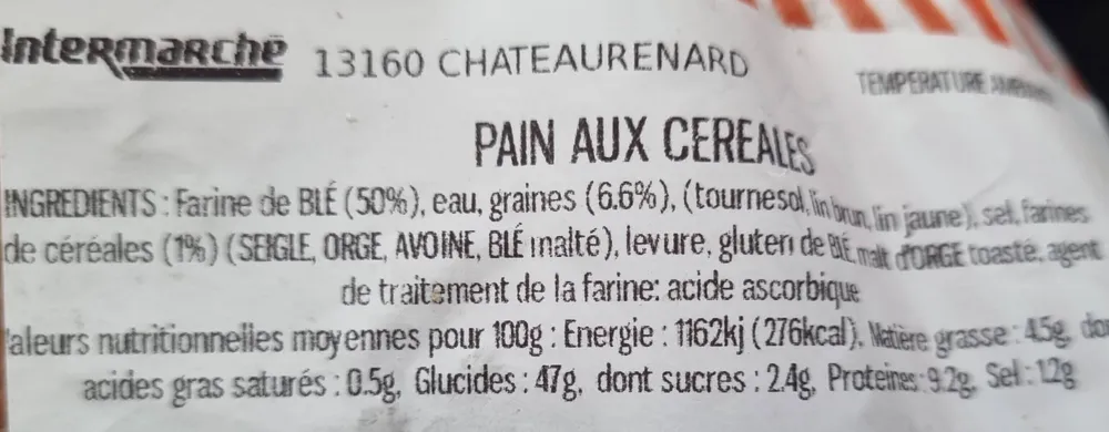 Pain aux cereales