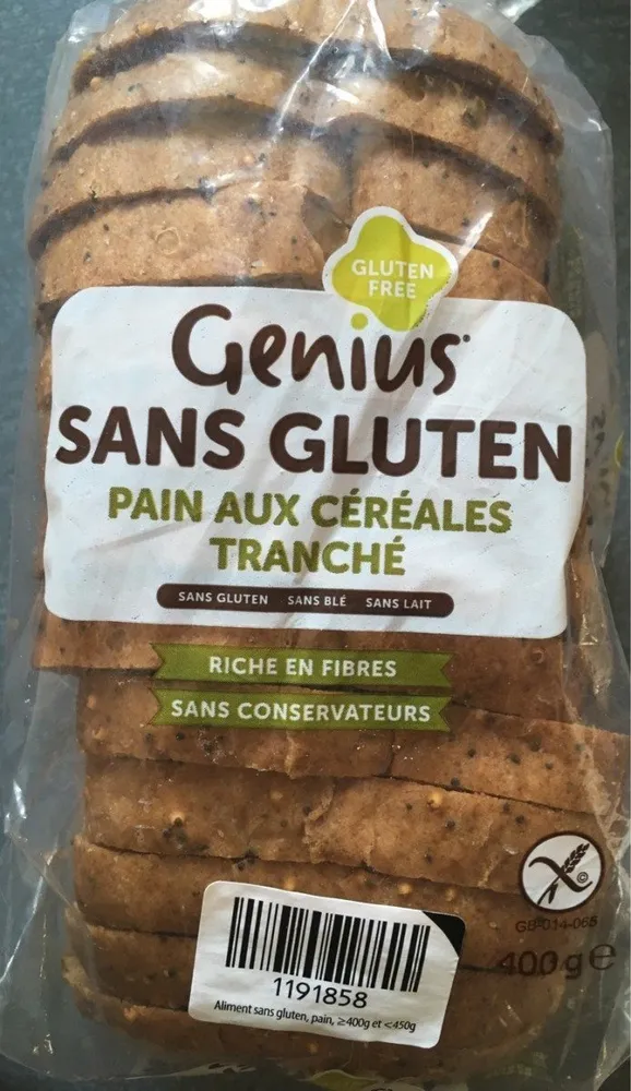 Pain aux céréales tranché sans gluten